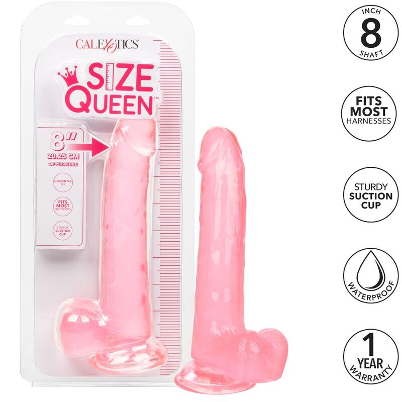 CALEXOTICS - SIZE QUEEN DILDO PINK 20.3 CM - NOCTURNA DESIRES