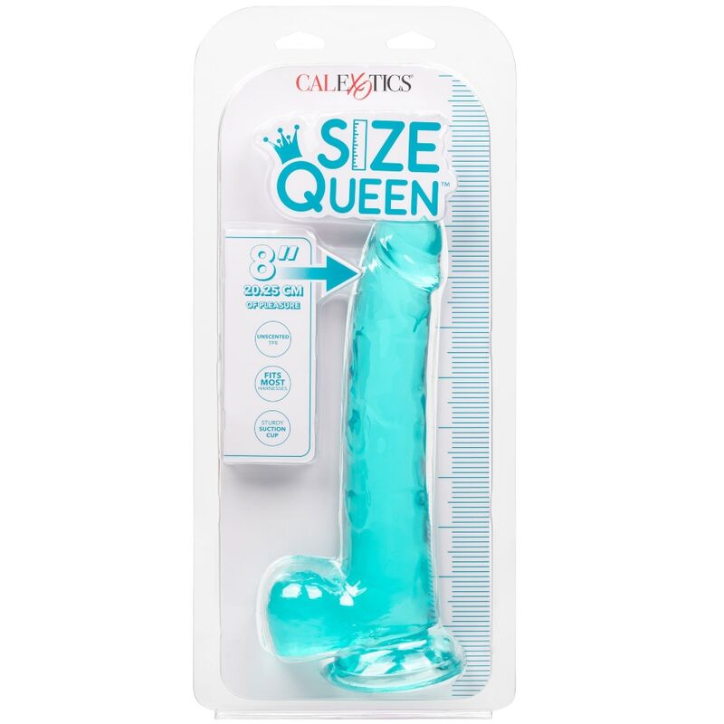 CALEXOTICS - SIZE QUEEN DILDO BLUE 20.3 CM - NOCTURNA DESIRES