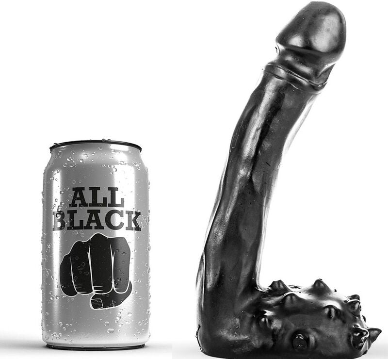 ALL BLACK - DILDO REALISTIC 19 CM ALL BLACK  NOCTURNA DESIRES