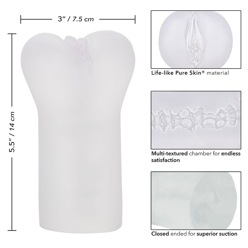 CALEXOTICS - BOUNDLESS VULVA STROKER TRANSPARENT - NOCTURNA DESIRES