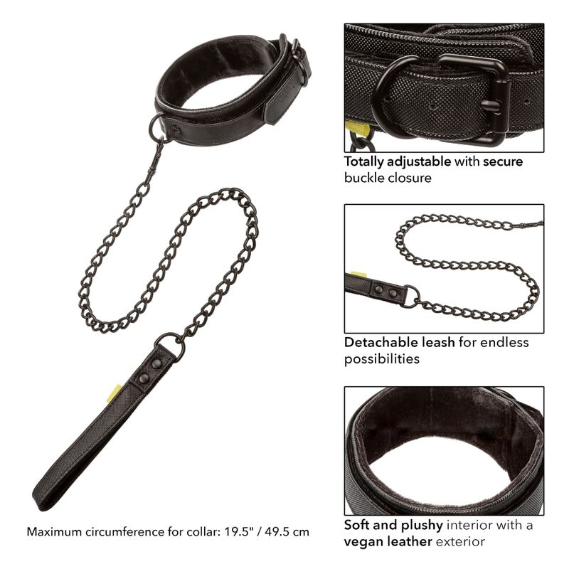 CALEXOTICS - BOUNDLESS COLLAR AND LEASH - NOCTURNA DESIRES