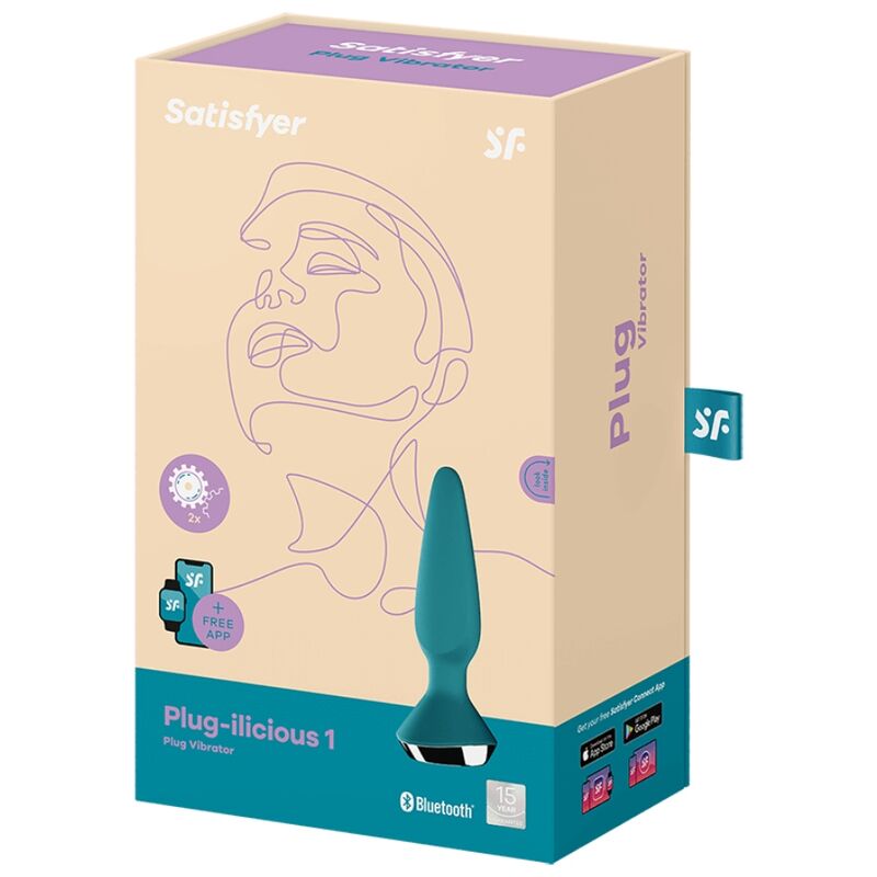 SATISFYER - PLUG ILICIOUS 1 PLUG VIBRATOR GREEN - NOCTURNA DESIRES
