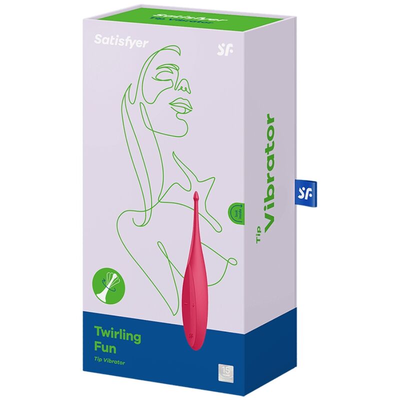 SATISFYER - TWIRLING FUN TIP VIBRATOR RED - NOCTURNA DESIRES