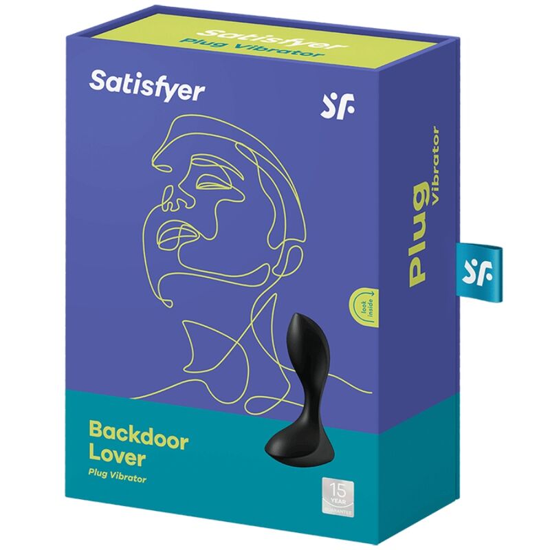 SATISFYER - BACKDOOR LOVER VIBRATING PLUG BLACK - NOCTURNA DESIRES