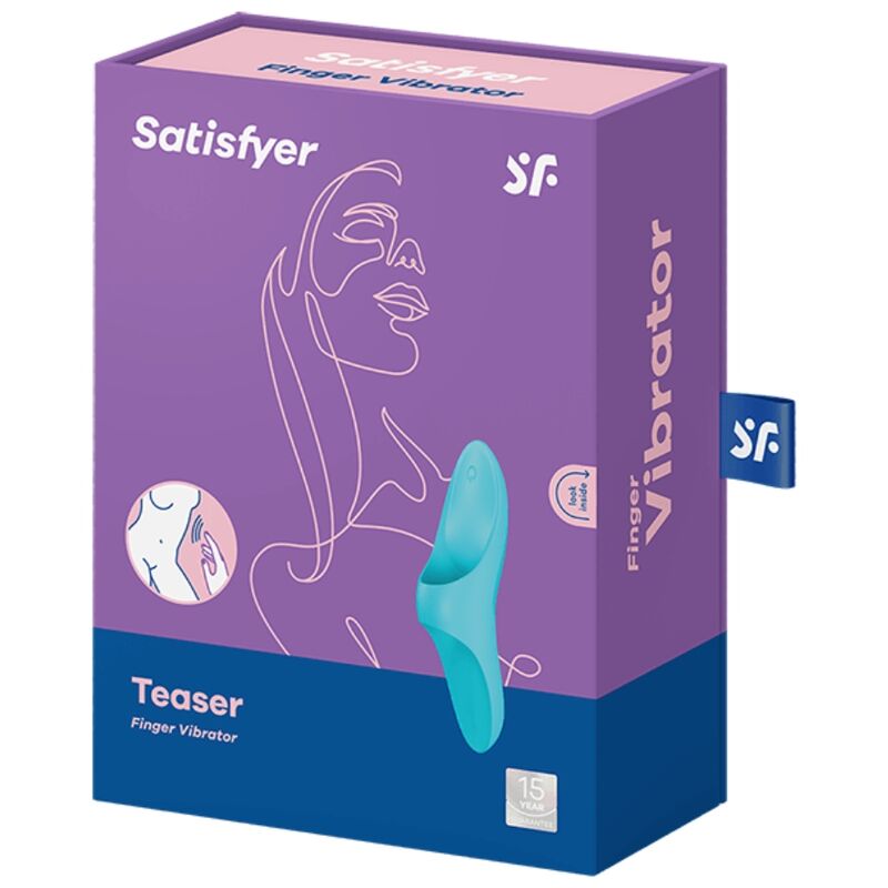 SATISFYER - TEASER FINGER VIBRATOR BLUE LIGHT - NOCTURNA DESIRES