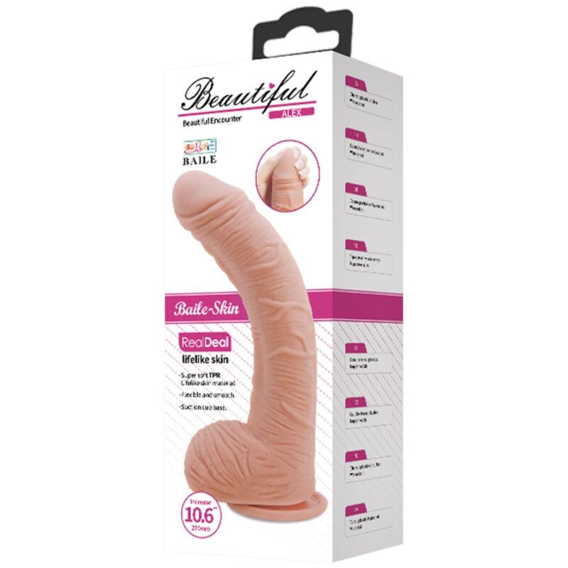 BAILE - ALEX REALISTIC SKIN DILDO 27 CM - NOCTURNA DESIRES