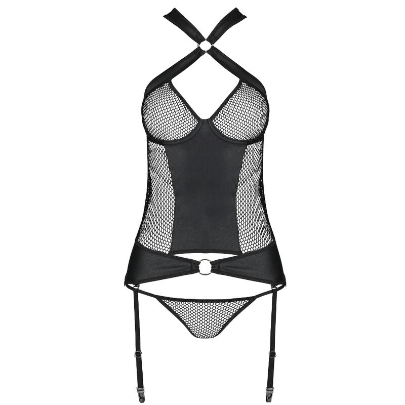 PASSION - AMANDA CORSET ECOLOGICAL LEATHER L/XL - NOCTURNA DESIRES