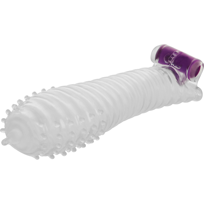 OHMAMA - TEXTURED PENIS SHEATH WITH VIBRATING BULLET - NOCTURNA DESIRES