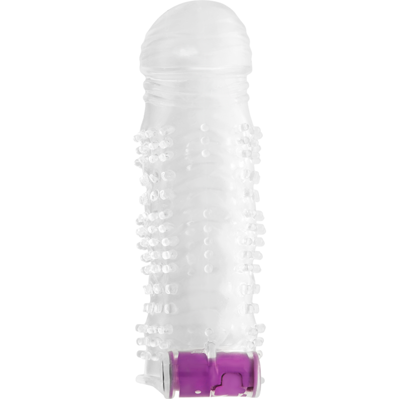 OHMAMA - TEXTURED PENIS SHEATH WITH VIBRATING BULLET - NOCTURNA DESIRES