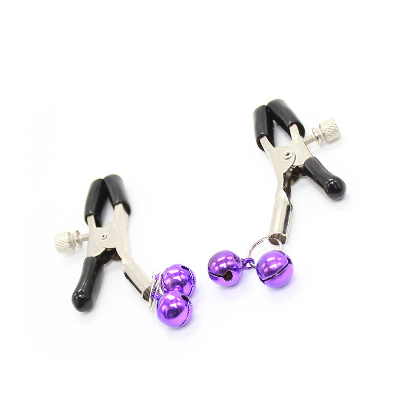 OHMAMA FETISH - NIPPLE Clamps WITH LILAC BELL - NOCTURNA DESIRES