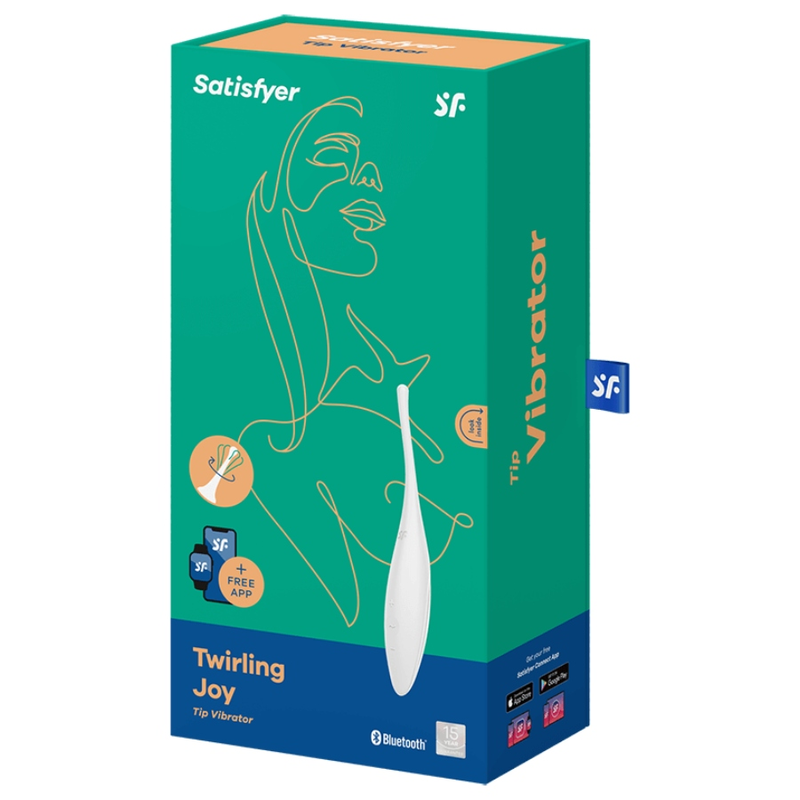 SATISFYER - TWIRLING JOY CLIT TIP VIBRATOR WHITE - NOCTURNA DESIRES