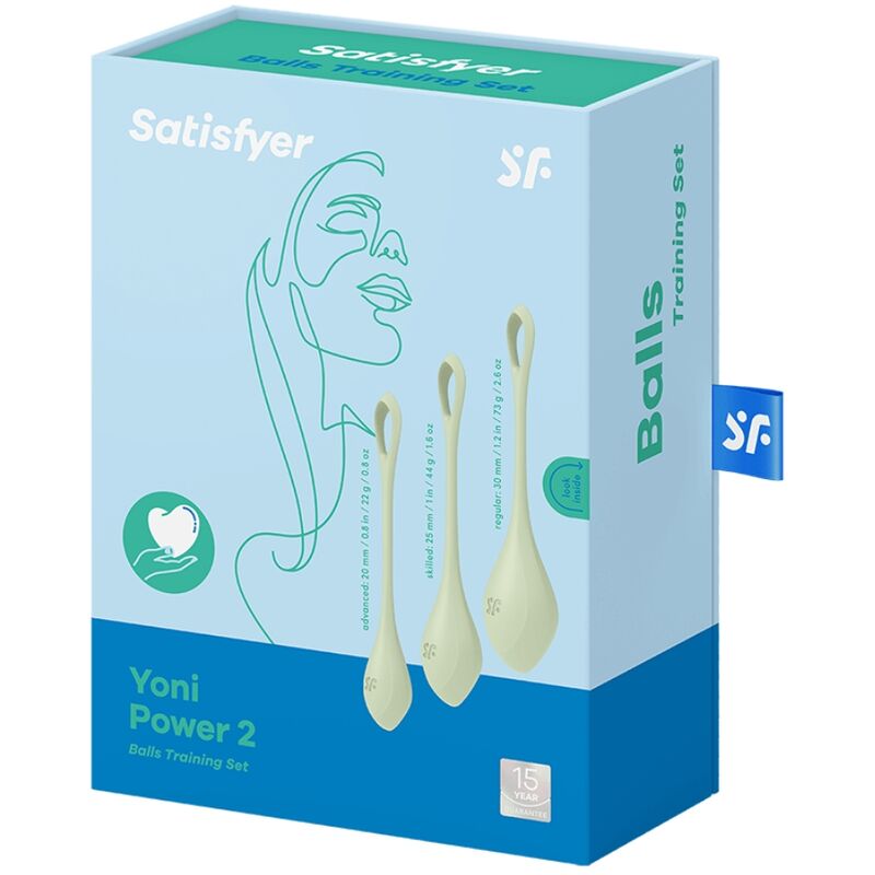 SATISFYER - YONI POWER 2 TRAINING SET GREEN - NOCTURNA DESIRES