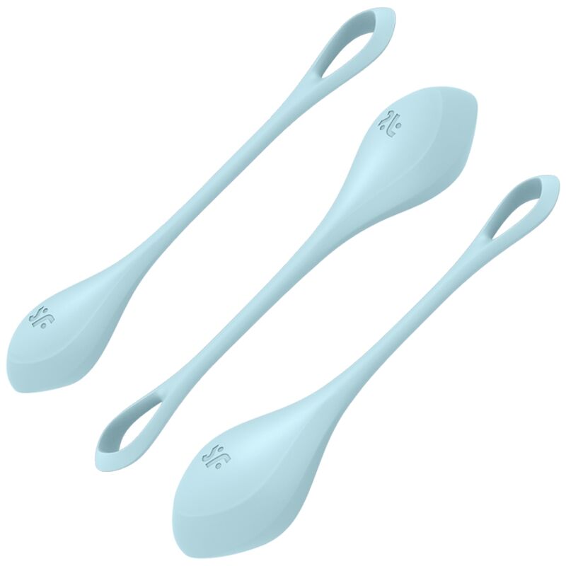 SATISFYER - YONI POWER 2 TRAINING SET BLUE - NOCTURNA DESIRES