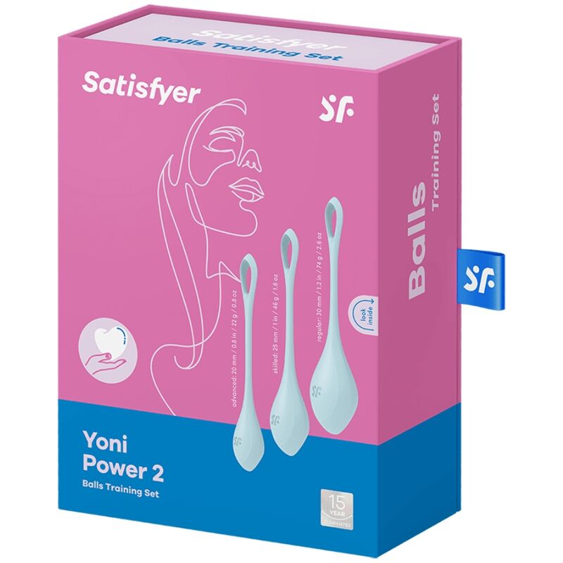SATISFYER - YONI POWER 2 TRAINING SET BLUE - NOCTURNA DESIRES