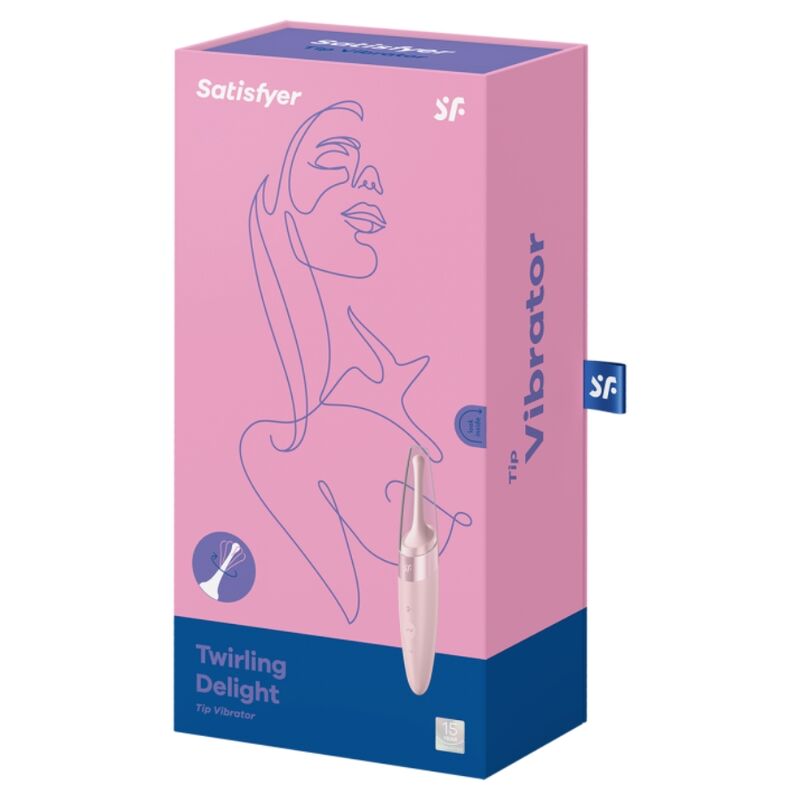 SATISFYER - TWIRLING DELIGHT CLIT TIP VIBRATOR PINK - NOCTURNA DESIRES