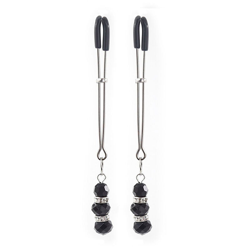 OHMAMA FETISH - NIPPLE Clamps WITH CRYSTAL STONES - NOCTURNA DESIRES