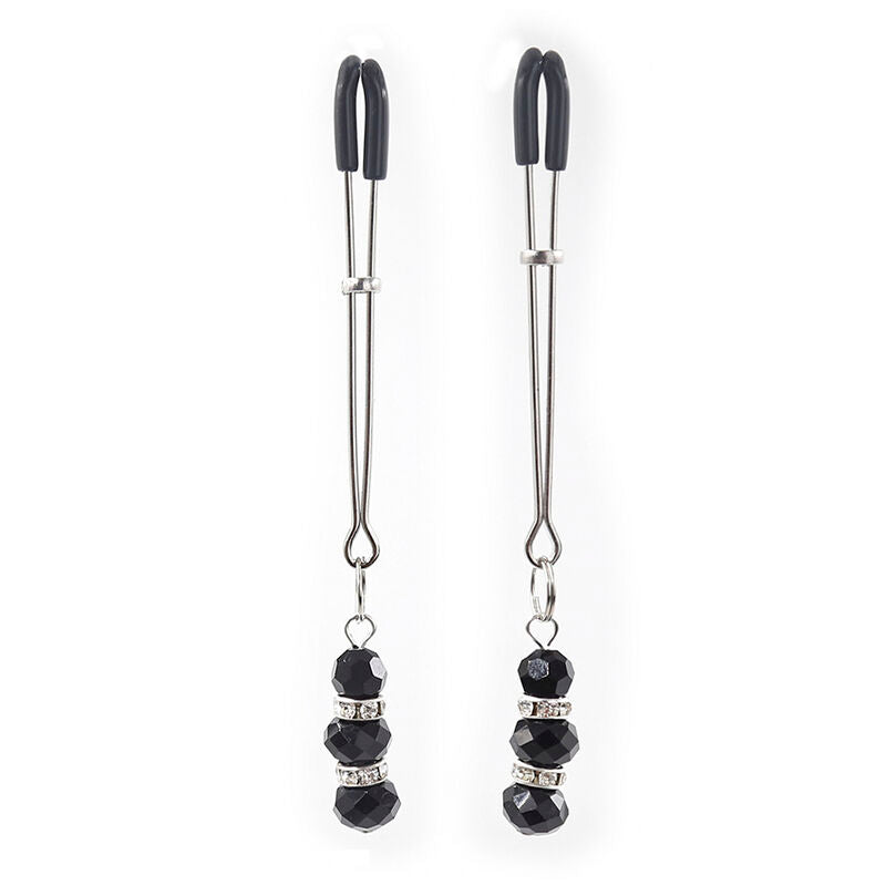 OHMAMA FETISH - NIPPLE Clamps WITH CRYSTAL STONES - NOCTURNA DESIRES
