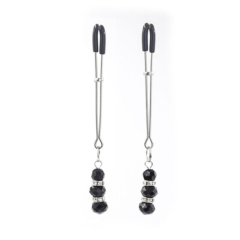 OHMAMA FETISH - NIPPLE Clamps WITH CRYSTAL STONES - NOCTURNA DESIRES