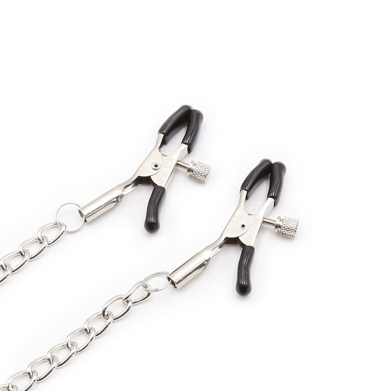 OHMAMA FETISH - RING GAG WITH CHAINS AND NIPPLE CLAMPS - NOCTURNA DESIRES