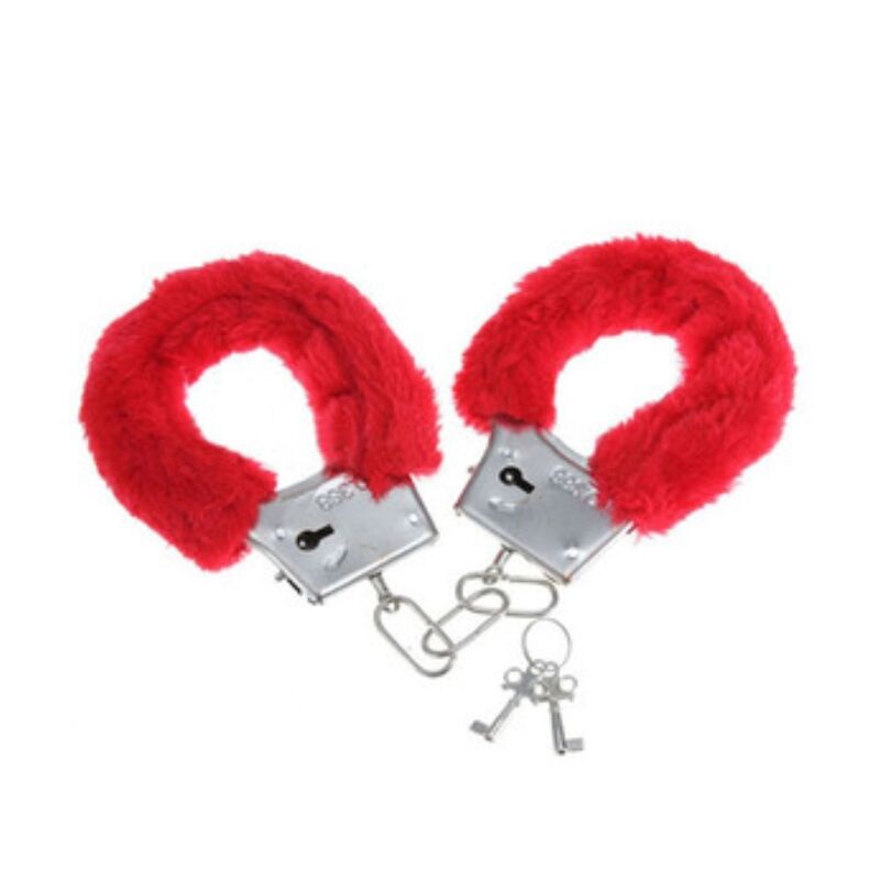 DIABLO PICANTE - PLEASURE FURRY HANDCUFFS RED - NOCTURNA DESIRES
