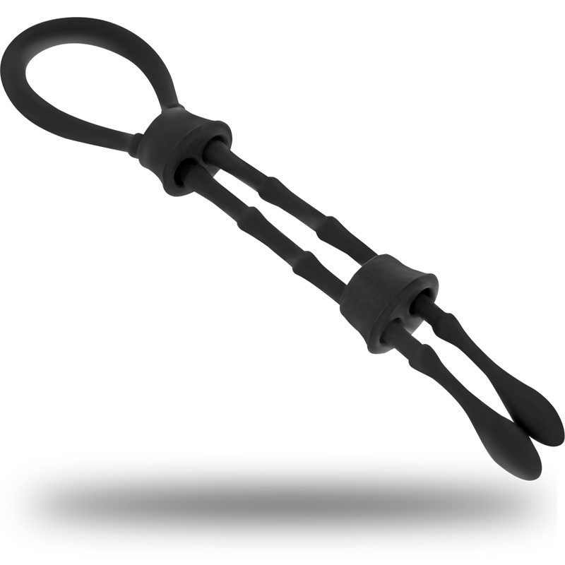 OHMAMA FETISH - SILICONE CORD-COCK AND TESTICLES RING - NOCTURNA DESIRES
