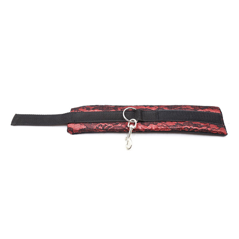 OHMAMA FETISH - VELVET HANDCUFFS WITH NYLON TAPE - NOCTURNA DESIRES