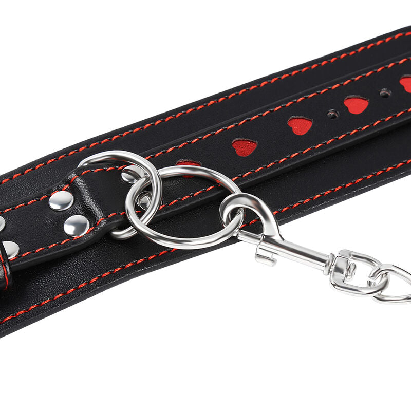 OHMAMA FETISH - HEART INLAID HANDCUFFS - NOCTURNA DESIRES