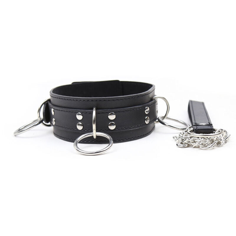 OHMAMA FETISH - SUBMISSION NECKLACE WITH 3 RINGS - NOCTURNA DESIRES