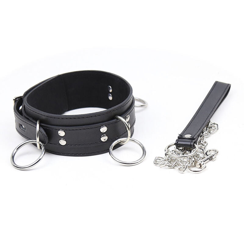 OHMAMA FETISH - SUBMISSION NECKLACE WITH 3 RINGS - NOCTURNA DESIRES