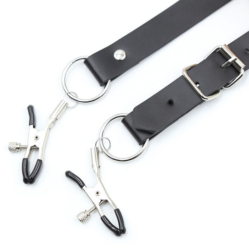OHMAMA FETISH - CLITORIS CLAMPS WITH LEG STRAPS - NOCTURNA DESIRES