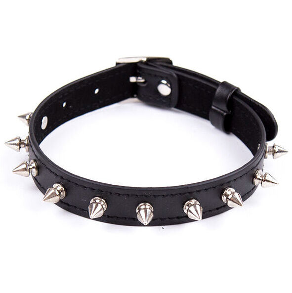OHMAMA FETISH - COLLAR SPIKES PUNK COLLAR - NOCTURNA DESIRES