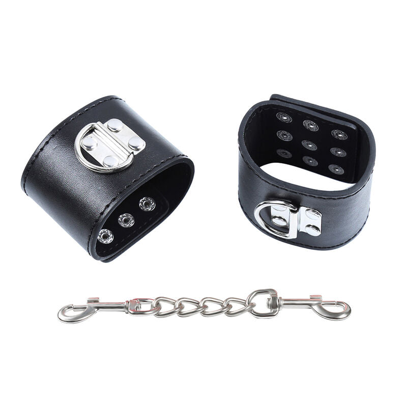 OHMAMA FETISH - WRIST RESTRAINTS SNAP FASTEN METAL - NOCTURNA DESIRES