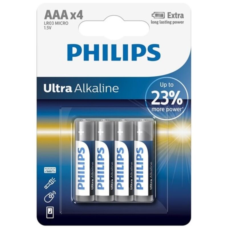 PHILIPS - ULTRA ALKALINE BATTERY AAA LR03 4 UNIT - NOCTURNA DESIRES