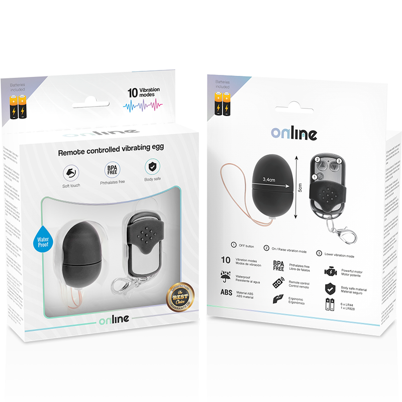 ONLINE - REMOTE CONTROL VIBRATING EGG S BLACK - NOCTURNA DESIRES