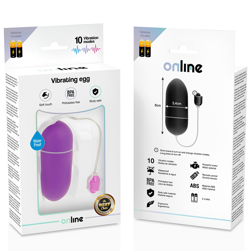 ONLINE - WATERPROOF VIBRATING EGG PURPLE - NOCTURNA DESIRES