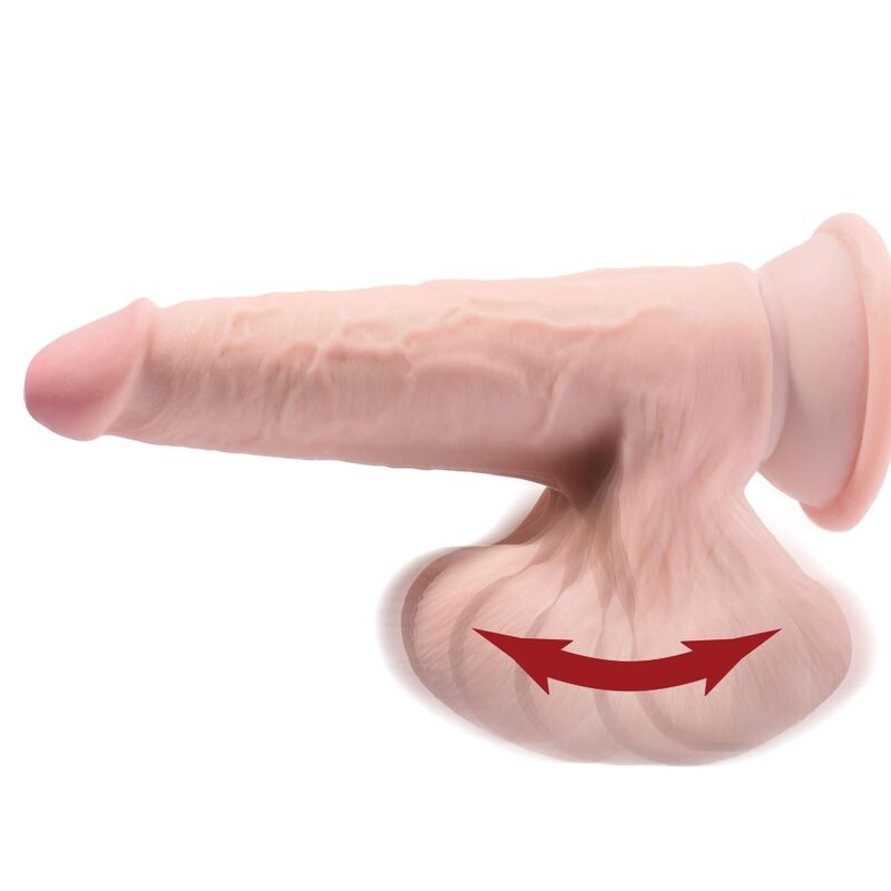 KING COCK - PLUS 3D DILDO SWINGING BALLS 24.5 CM LIGHT SKIN - NOCTURNA DESIRES