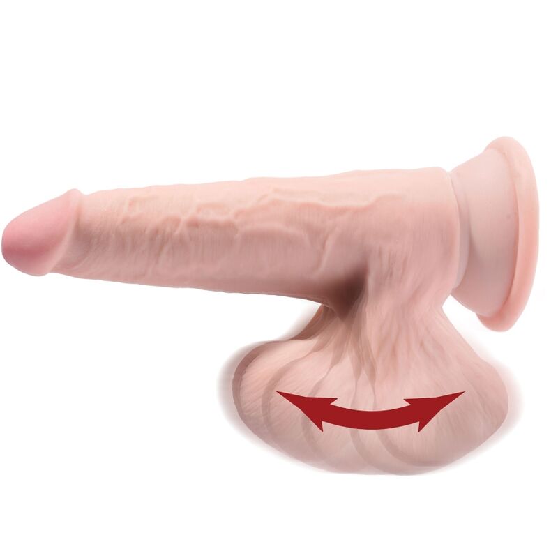 KING COCK - PLUS 3D DILDO SWINGING BALLS 15.2 CM LIGHT SKIN - NOCTURNA DESIRES