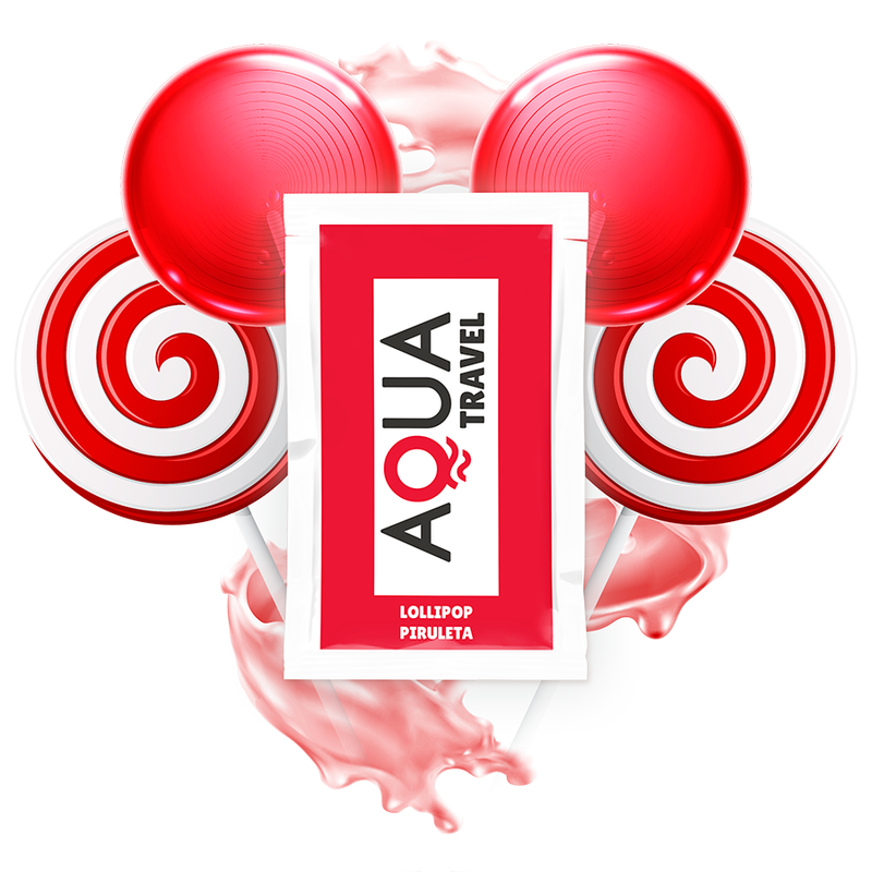 AQUA TRAVEL - LOLLIPOP FLAVOUR WATERBASED LUBRICANT 6 ML - NOCTURNA DESIRES