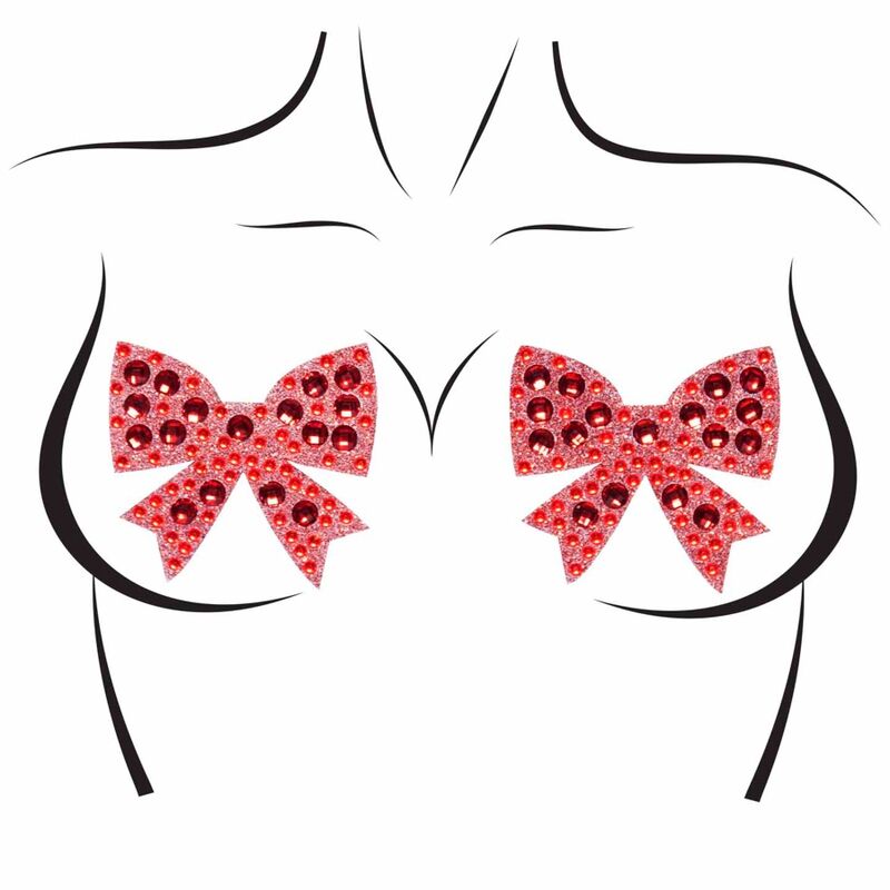 LEG AVENUE - BOWS NIPPLE COVERS ONE SIZE - NOCTURNA DESIRES