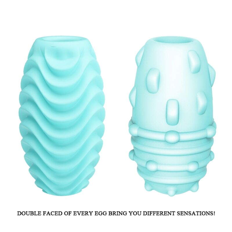 PRETTY LOVE - TURQUOISE DOUBLE SIDED MASTURBATOR EGG - NOCTURNA DESIRES