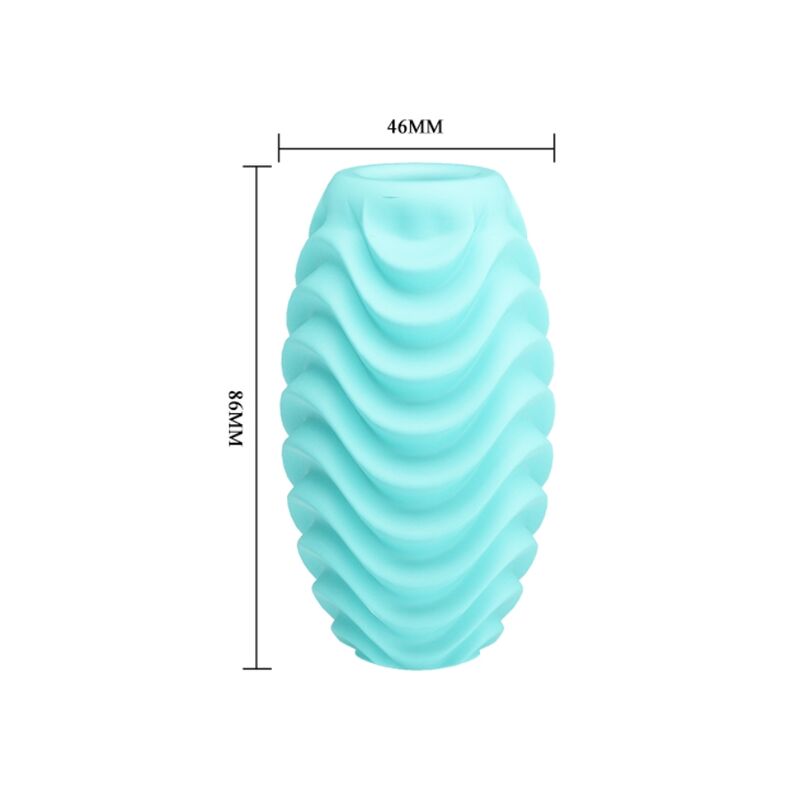 PRETTY LOVE - TURQUOISE DOUBLE SIDED MASTURBATOR EGG - NOCTURNA DESIRES