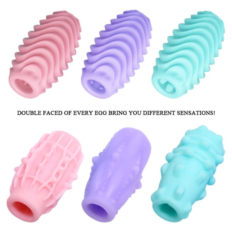 PRETTY LOVE - DOUBLE SIDED MASTURBATOR EGG 15 UNITS - NOCTURNA DESIRES