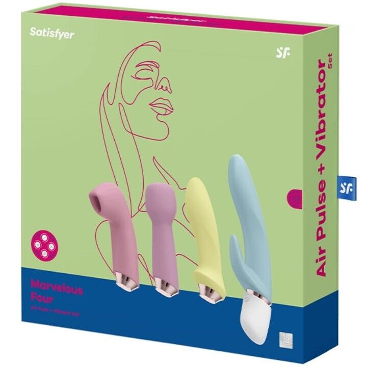 SATISFYER - MARVELOUS FOUR VIBRATOR & AIR PULSE SET - NOCTURNA DESIRES