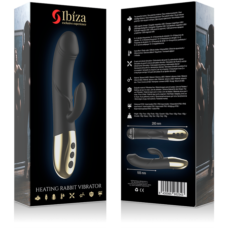 IBIZA - POWERFUL ANATOMICAL VIBRATOR WITH RABBIT - NOCTURNA DESIRES