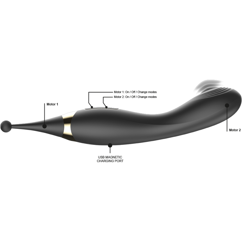 IBIZA - INTERCHANGEABLE CLITORAL STIMULATOR AND PULSATION G SPOT VIBRATOR - NOCTURNA DESIRES