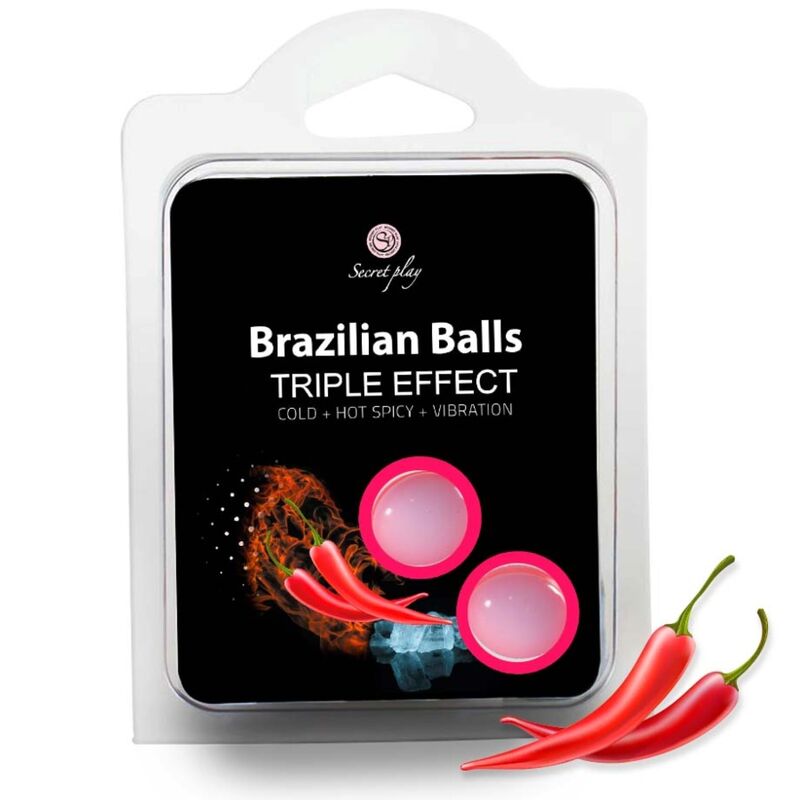 SECRETPLAY - SET 2 BRAZILIAN BALLS TRIPLE EFFECT - NOCTURNA DESIRES
