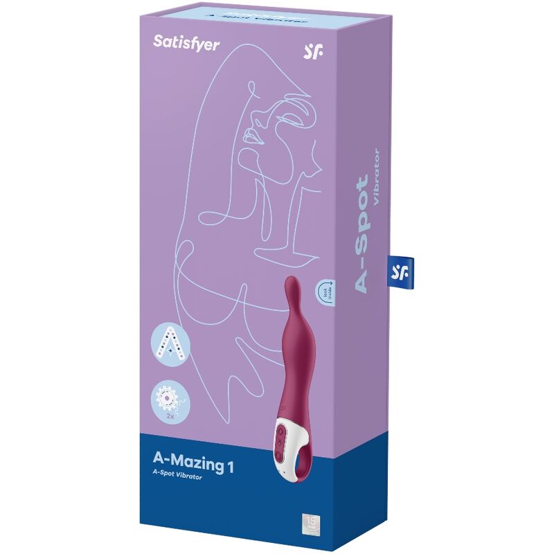 SATISFYER - AMAZING 1 ASPOT VIBRATOR BERRY - NOCTURNA DESIRES
