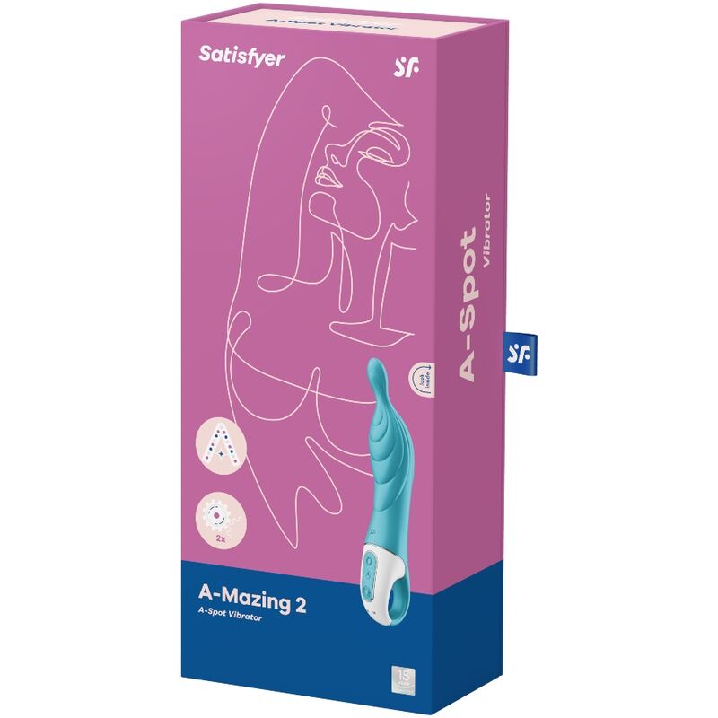 SATISFYER - AMAZING 2 ASPOT VIBRATOR TURQUOISE - NOCTURNA DESIRES