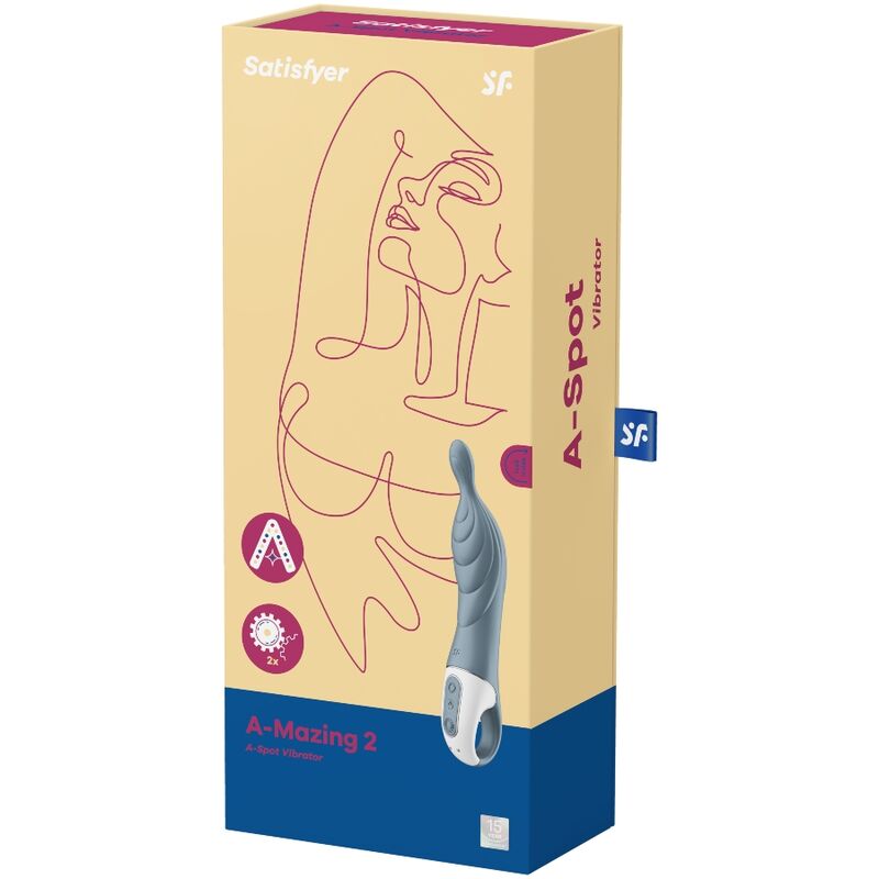SATISFYER - AMAZING 2 ASPOT VIBRATOR GREY - NOCTURNA DESIRES