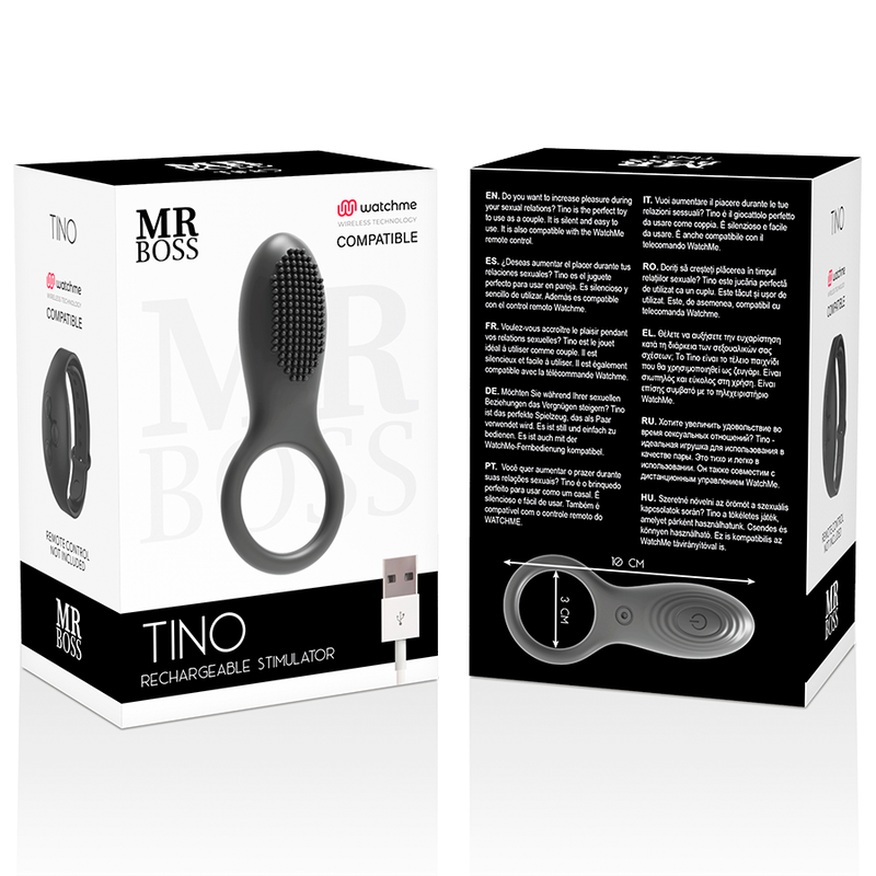 MR BOSS - TINO STIMULATOR RING COMPATIBLE WITH WATCHME WIRELESS TECHNOLOGY - NOCTURNA DESIRES